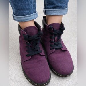 Dr. Martens Burgundy Canvas High-Tops
